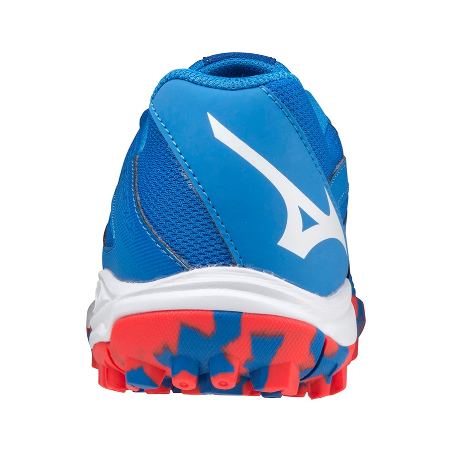 Silver / Blue Men's Mizuno Wave Lynx Junior Field Hockey Shoes | Philippines-302847