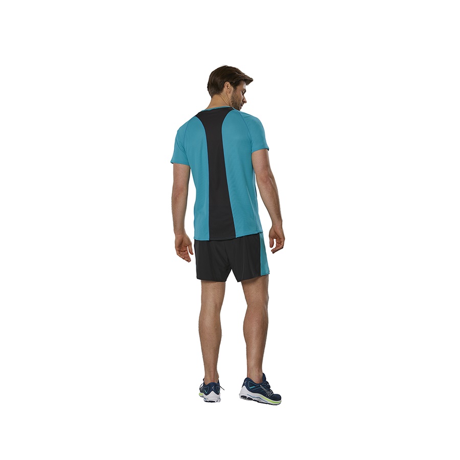 Turquoise Men's Mizuno Dryaeroflow Tee | Philippines-761240