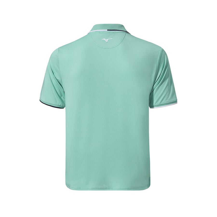 Turquoise Men's Mizuno QD Comp Plus Polo Tops | Philippines-107348