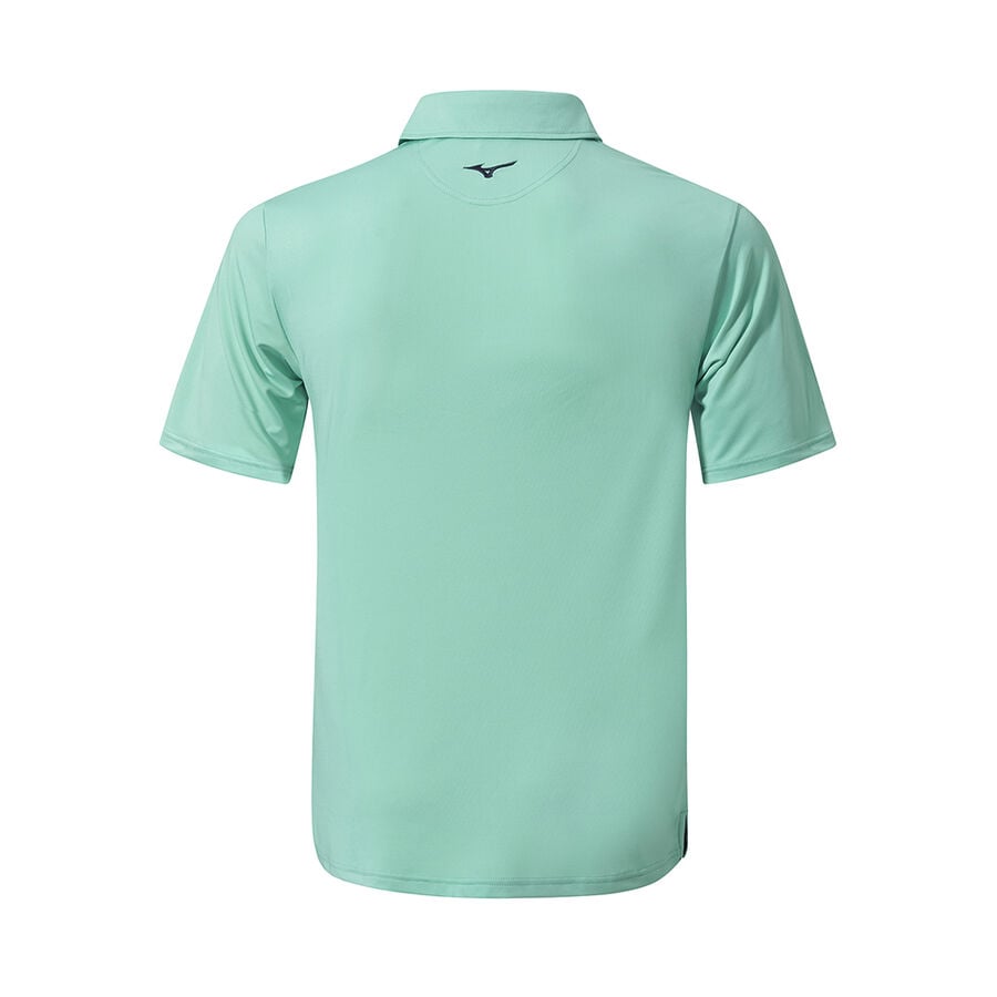 Turquoise Men's Mizuno QD Elite Stripe Polo Tops | Philippines-869351