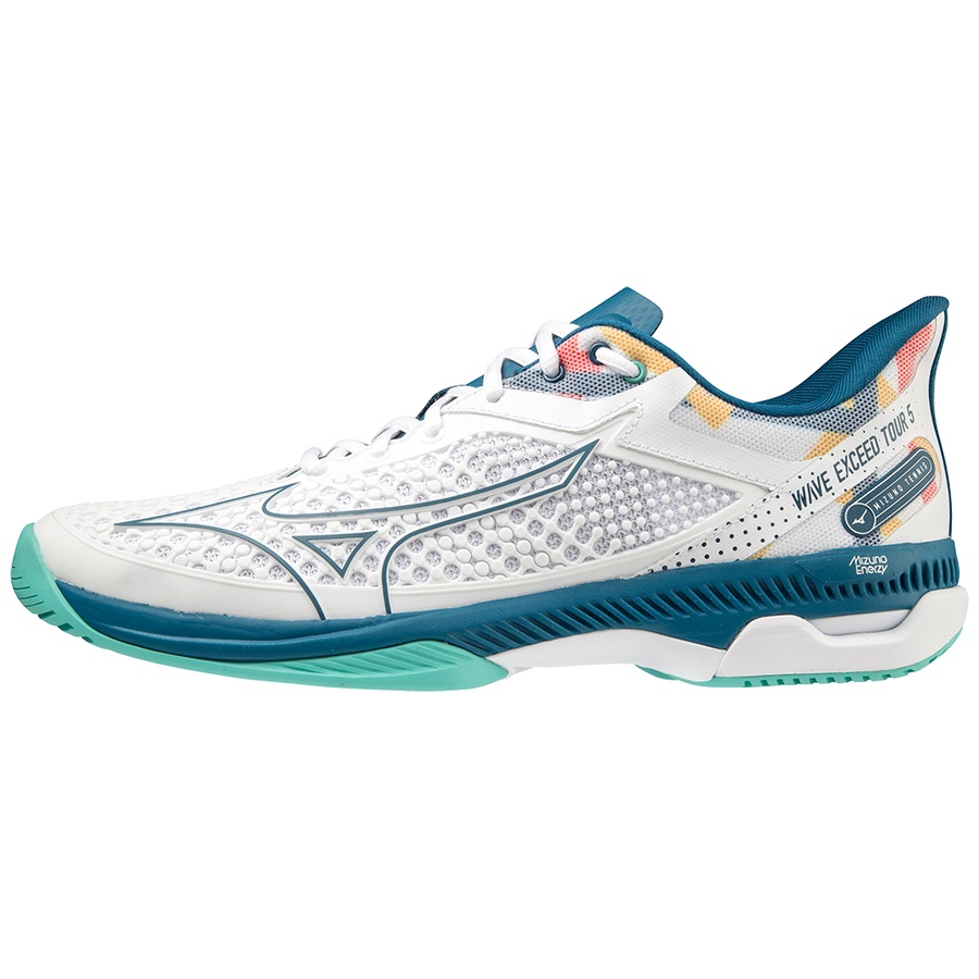 Turquoise Men\'s Mizuno Wave Exceed Tour 5 AC Tennis Shoes | Philippines-364702