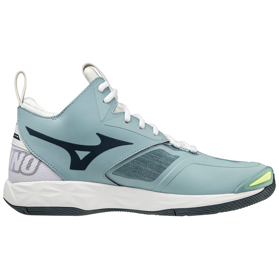 Turquoise Men's Mizuno Wave Momentum 2 Mid Volleyball Shoes | Philippines-834617