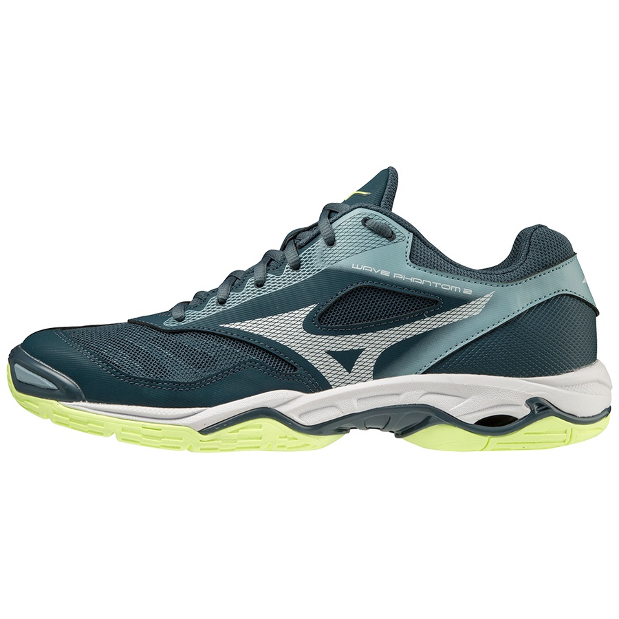 Turquoise Men\'s Mizuno Wave Phantom 2 Handball Shoes | Philippines-943860