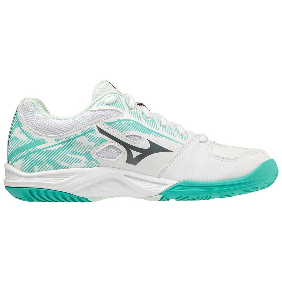 Turquoise Women's Mizuno Breakshot 3 AC Tennis Shoes | Philippines-537482