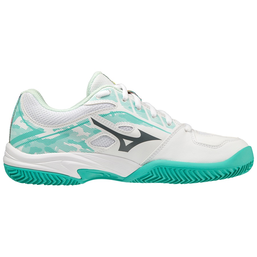 Turquoise Women's Mizuno Breakshot 3 CC Tennis Shoes | Philippines-268359