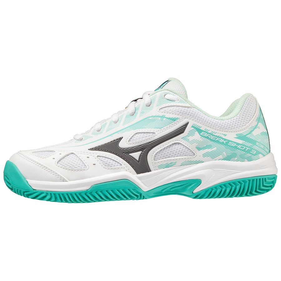 Turquoise Women\'s Mizuno Breakshot 3 CC Tennis Shoes | Philippines-268359