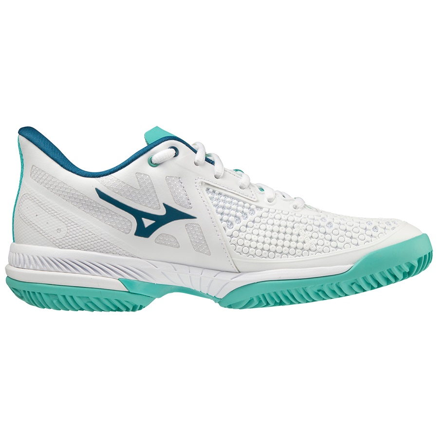 Turquoise Women's Mizuno Wave Exceed Tour 5 CC Tennis Shoes | Philippines-196780