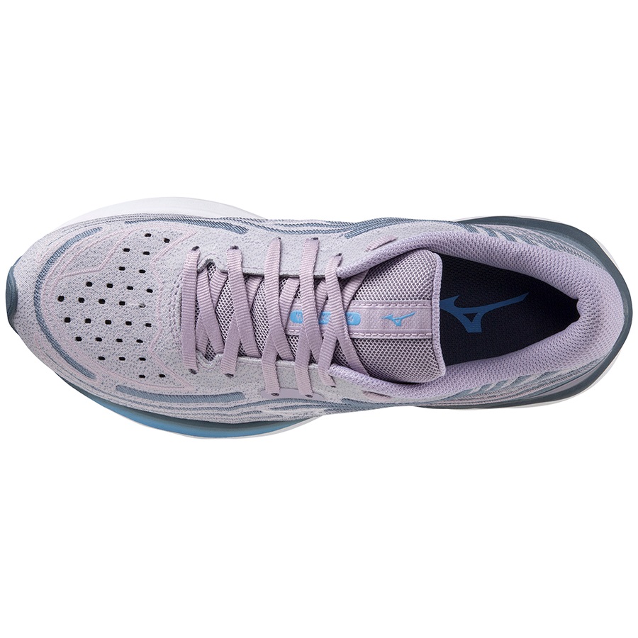 White / Blue Women's Mizuno WAVE SKYRISE 4 Running Shoes | Philippines-271348