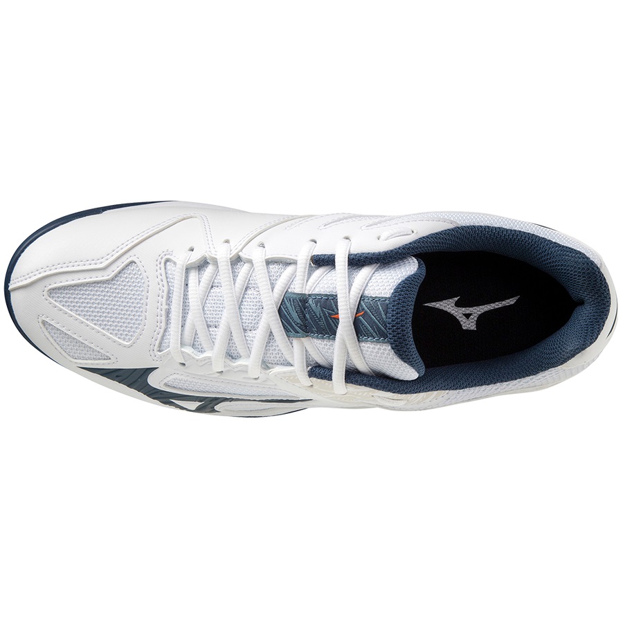 White / Dark Men's Mizuno Thunder Blade 3 Volleyball Shoes | Philippines-697134