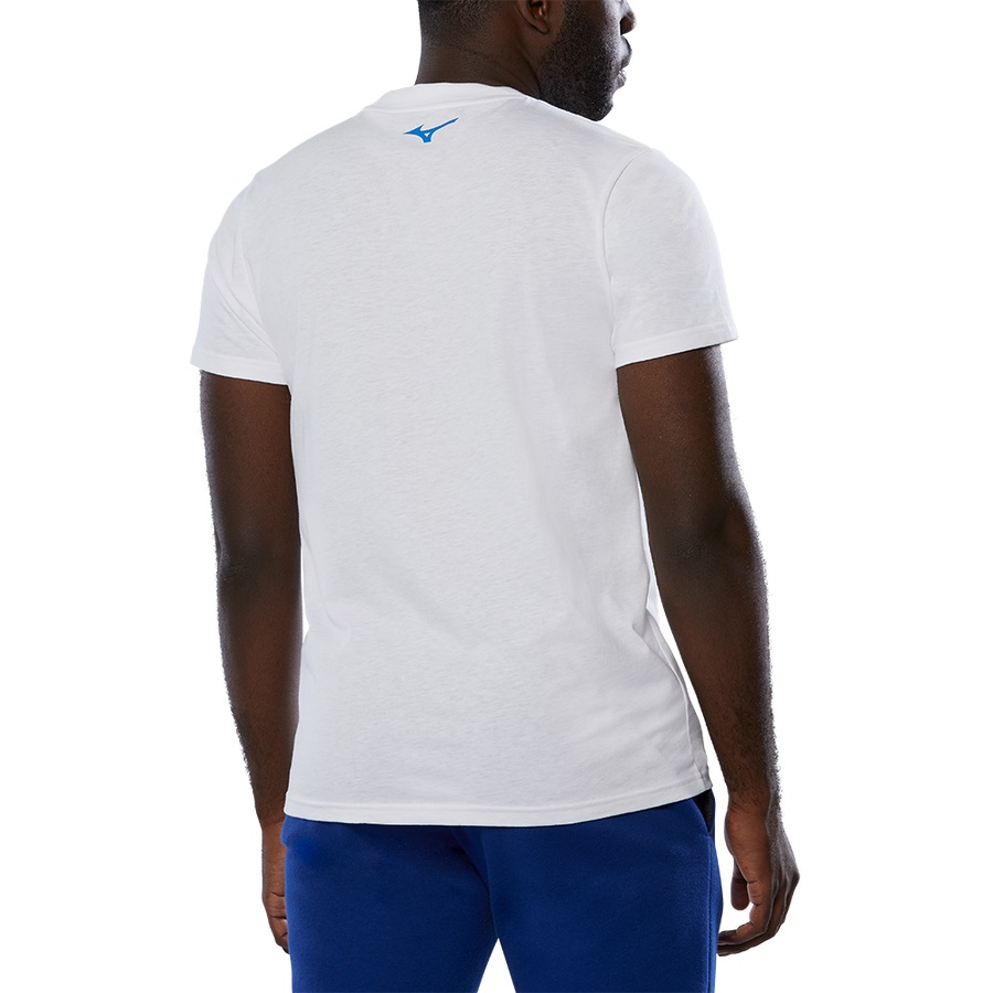 White Men's Mizuno Graphic Tee | Philippines-356129