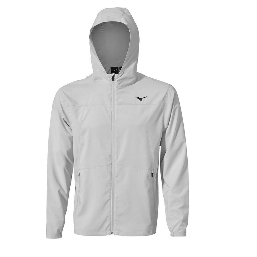 White Men\'s Mizuno MT Drizzle Hoodie | Philippines-482037