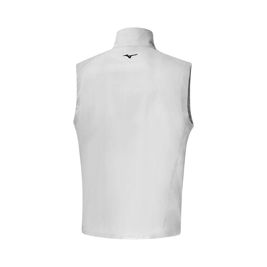 White Men's Mizuno MT Drizzle Vests | Philippines-506438