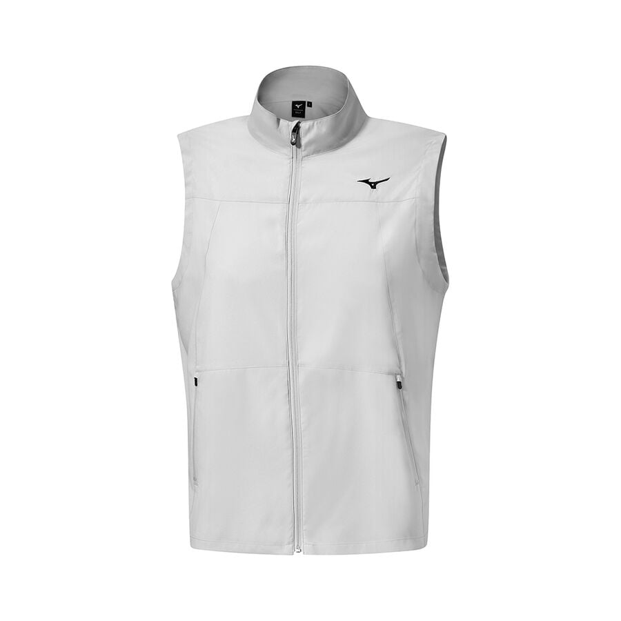 White Men\'s Mizuno MT Drizzle Vests | Philippines-506438