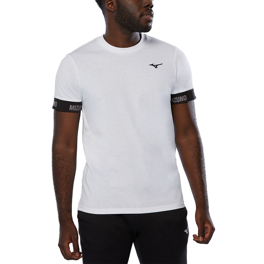 White Men's Mizuno Mizuno Tee | Philippines-126958