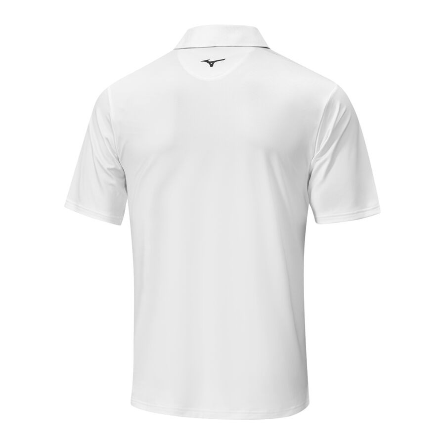 White Men's Mizuno Quick Dry Mirage Polo Tops | Philippines-094158