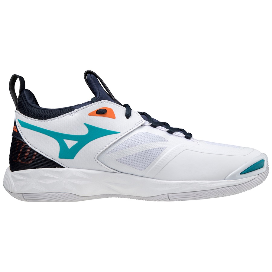 White Men's Mizuno Wave Momentum 2 Volleyball Shoes | Philippines-741839