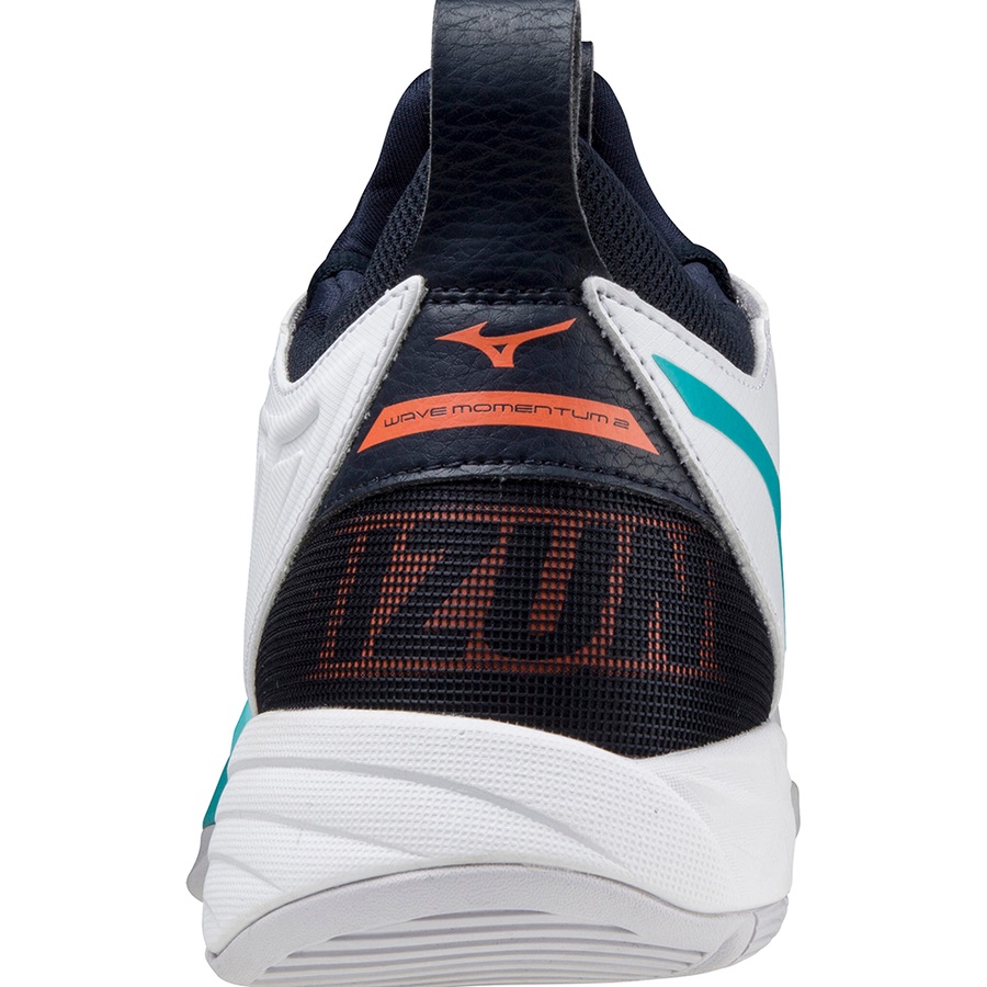 White Men's Mizuno Wave Momentum 2 Volleyball Shoes | Philippines-741839