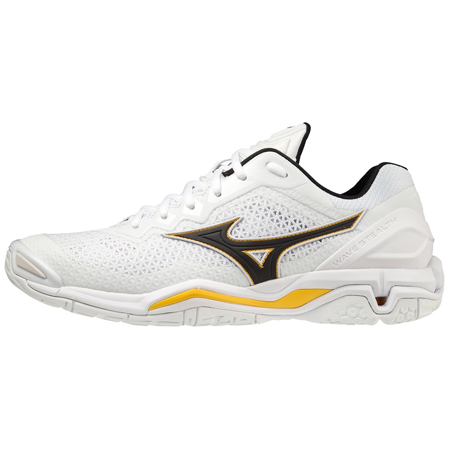 White Men\'s Mizuno Wave Stealth V Handball Shoes | Philippines-017524