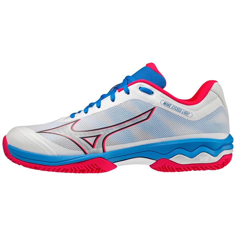 White / Red / Blue Men\'s Mizuno Wave Exceed Light Padel Shoes | Philippines-346058