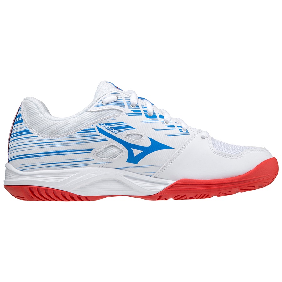 White / Red / Blue Women's Mizuno STEALTH STAR JUNIOR Volleyball Shoes | Philippines-943768