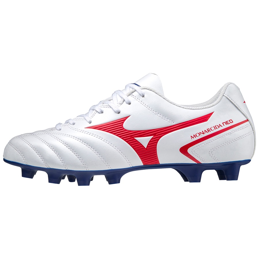 White / Red Men\'s Mizuno Monarcida II Select Rugby Boots | Philippines-203756