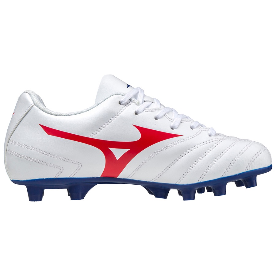 White / Red Women's Mizuno Monarcida II SEL Jr Football Boots | Philippines-491805