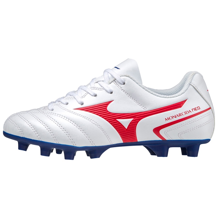 White / Red Women\'s Mizuno Monarcida II SEL Jr Football Boots | Philippines-491805