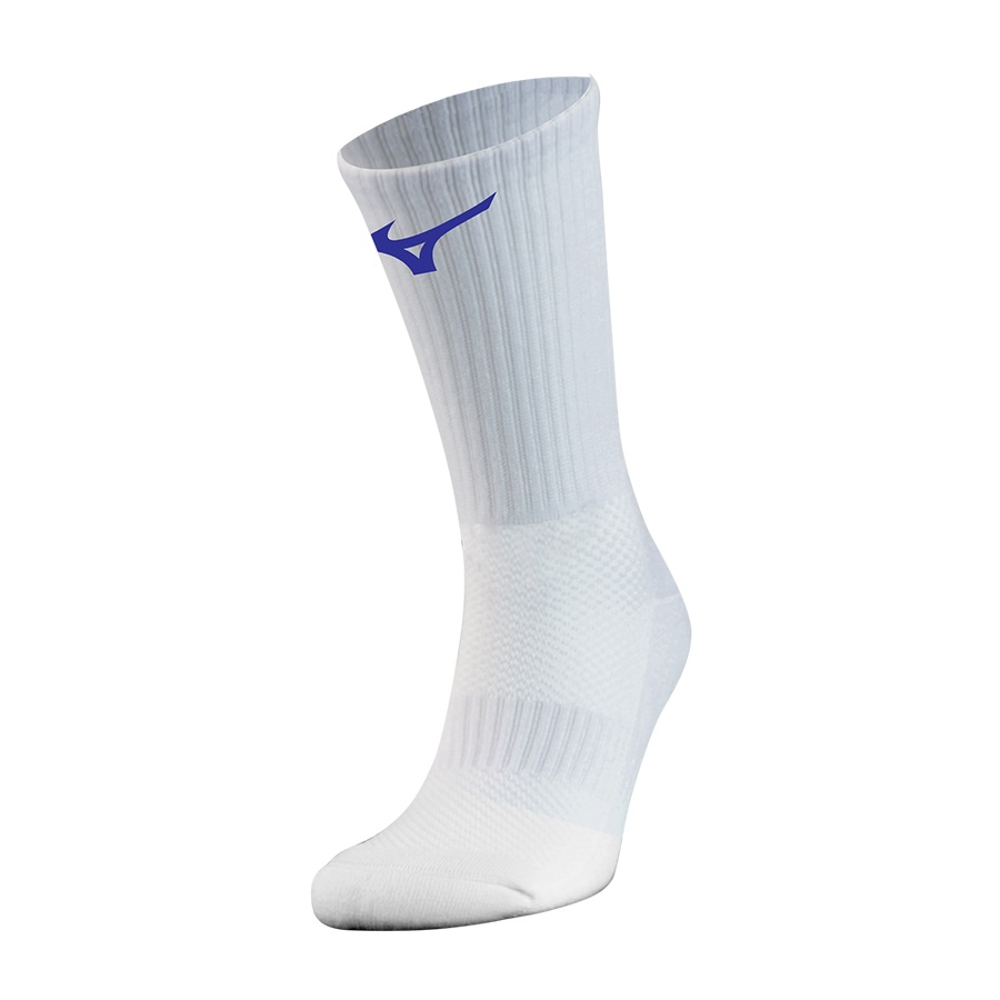 White / Royal Men\'s Mizuno Handball pair Sports Socks | Philippines-567498