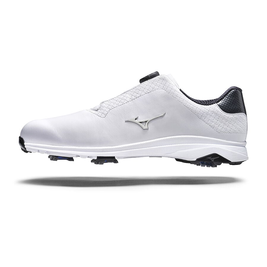 White / Silver Men\'s Mizuno Nexlite Pro Boa Golf Shoes | Philippines-180965