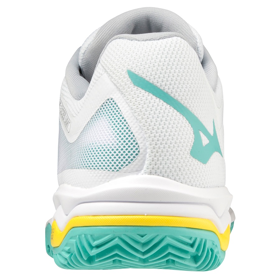 White / Turquoise Women's Mizuno Wave Exceed Light CC Tennis Shoes | Philippines-924615