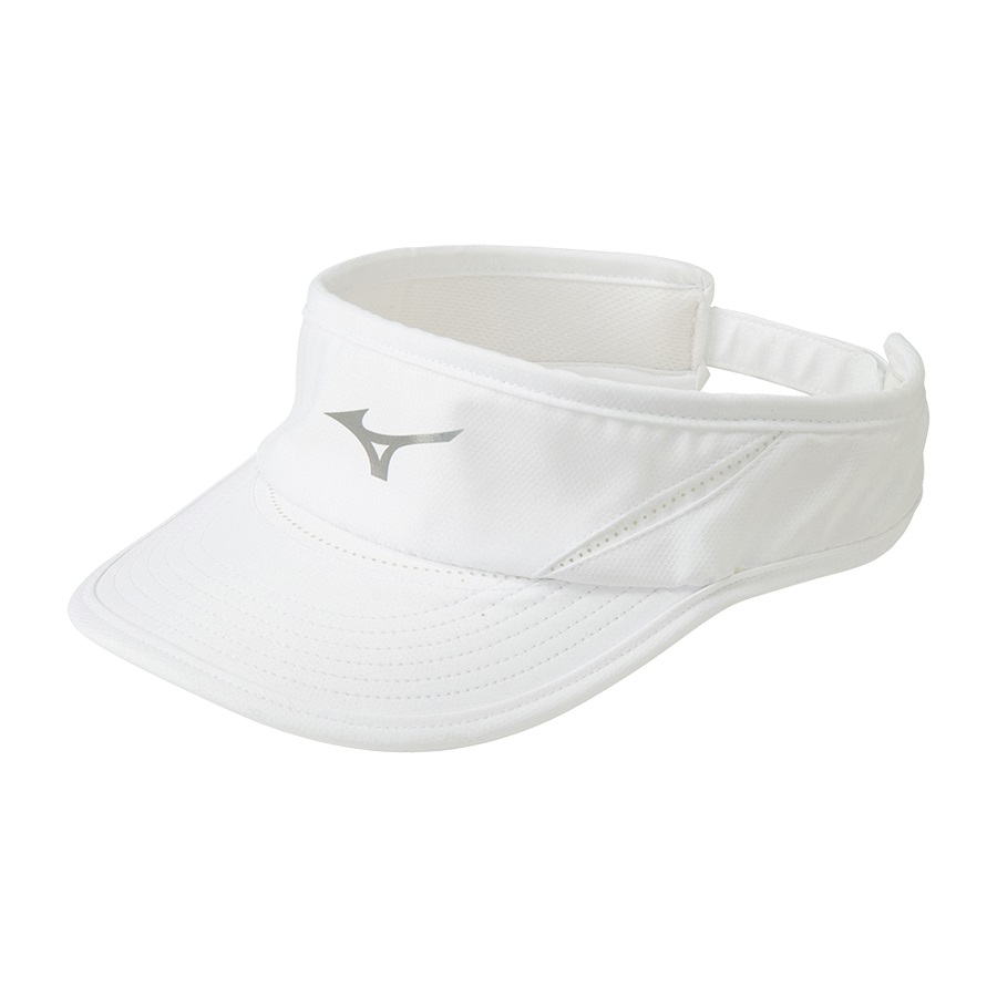 White Women\'s Mizuno DryLite Visor Sports Headwear | Philippines-647139