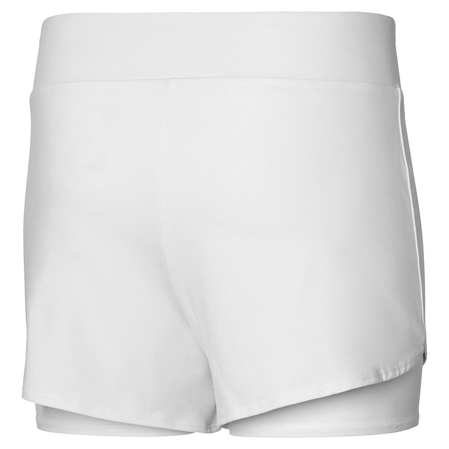 White Women's Mizuno Flex Shorts | Philippines-038715