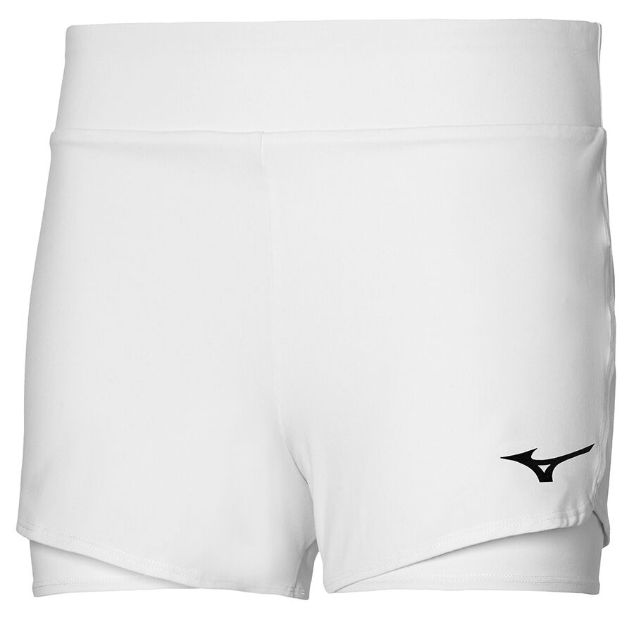 White Women\'s Mizuno Flex Shorts | Philippines-038715