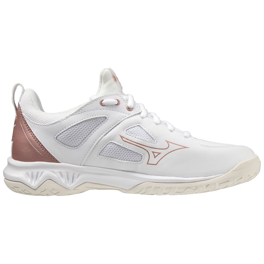 White Women's Mizuno Ghost Shadow Handball Shoes | Philippines-861053