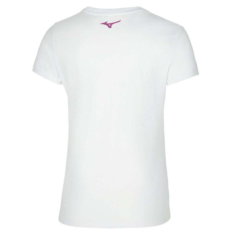 White Women's Mizuno Graphic Tee | Philippines-392864