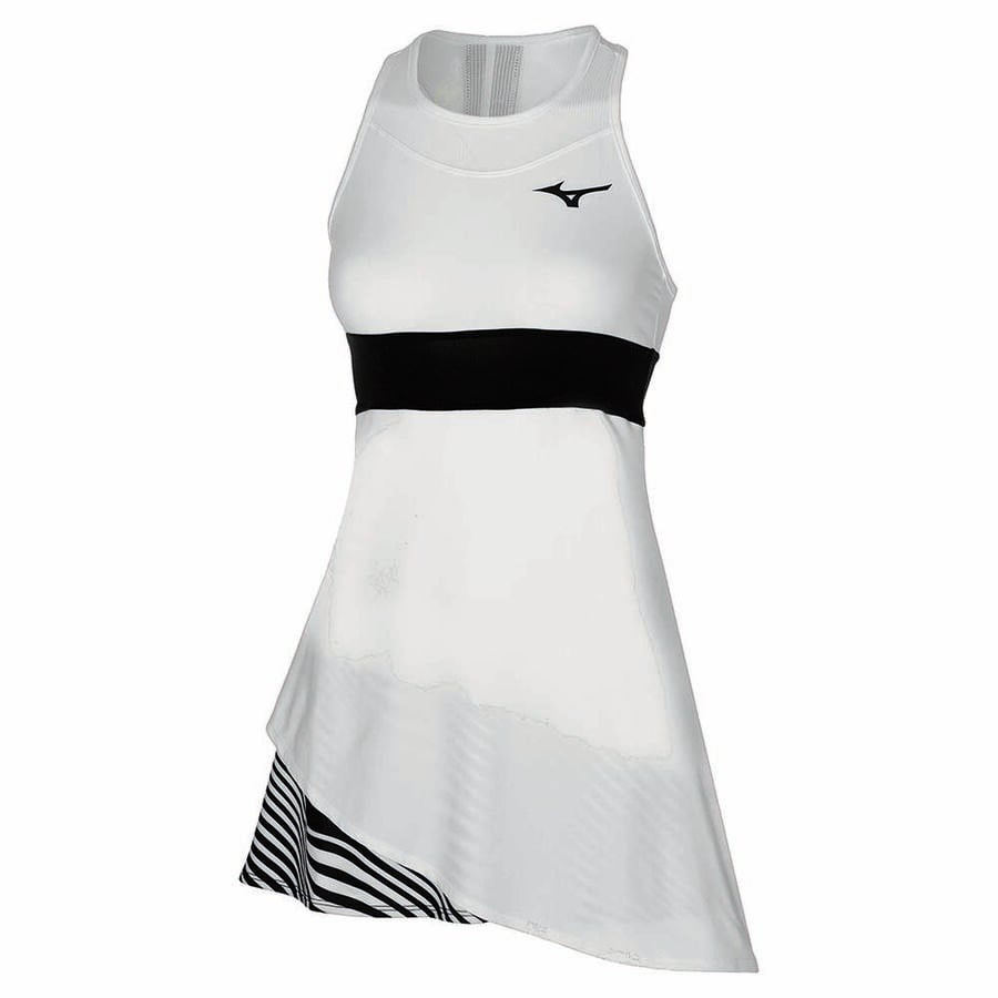 White Women\'s Mizuno Printed Dresses | Philippines-160425