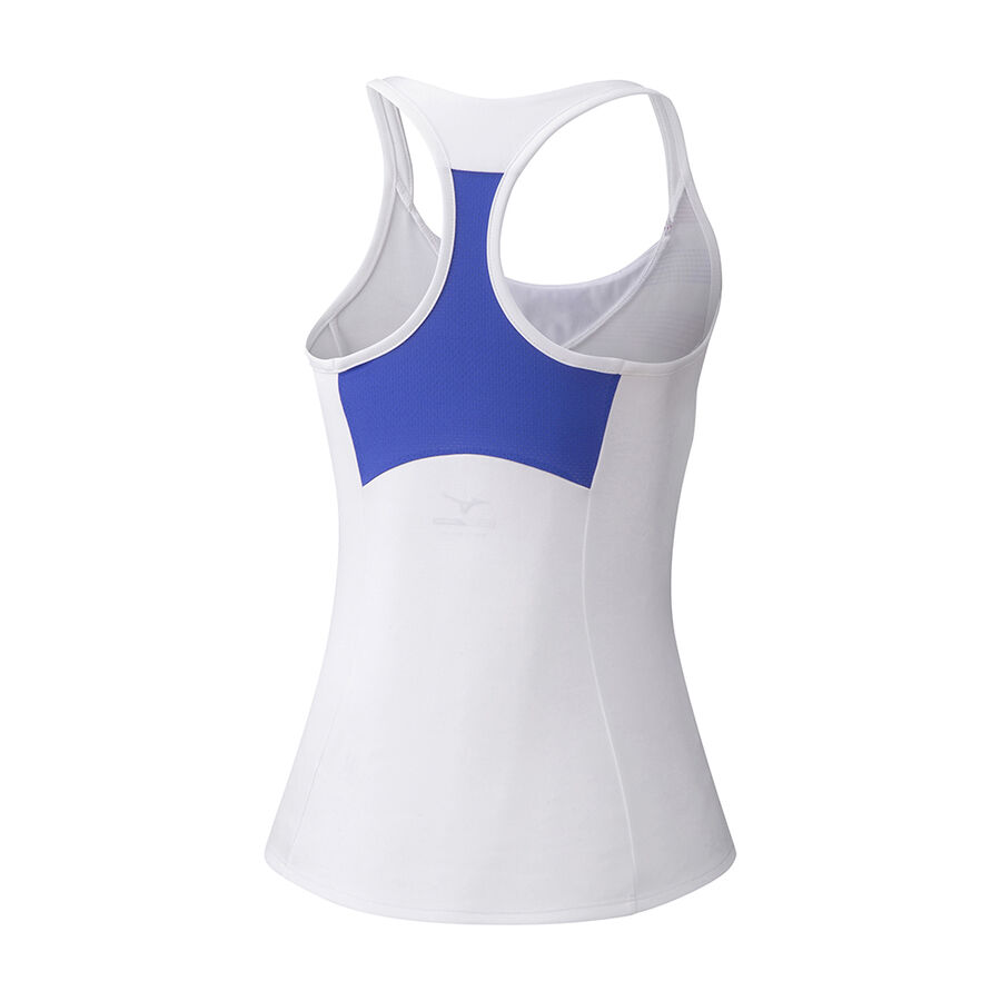 White Women's Mizuno Printed Tank | Philippines-385607