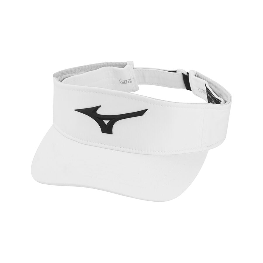 White Women\'s Mizuno Tour Elite Visor Sports Headwear | Philippines-730461