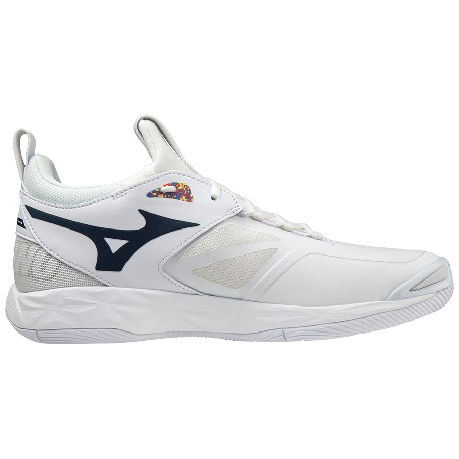 White Women's Mizuno Wave Momentum 2 Volleyball Shoes | Philippines-628705