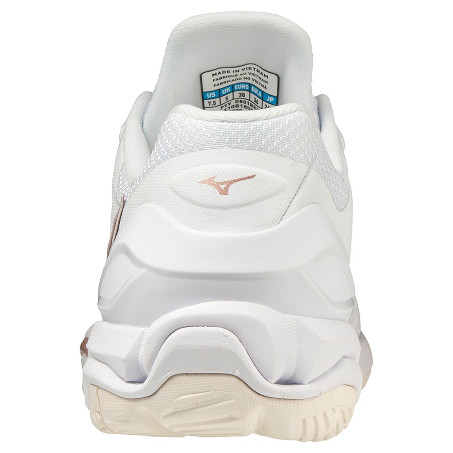 White Women's Mizuno Wave Stealth V Handball Shoes | Philippines-702486