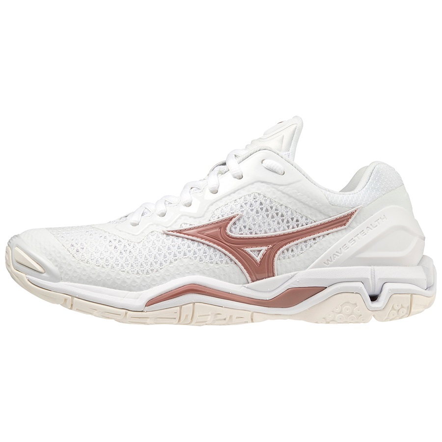 White Women\'s Mizuno Wave Stealth V Handball Shoes | Philippines-702486