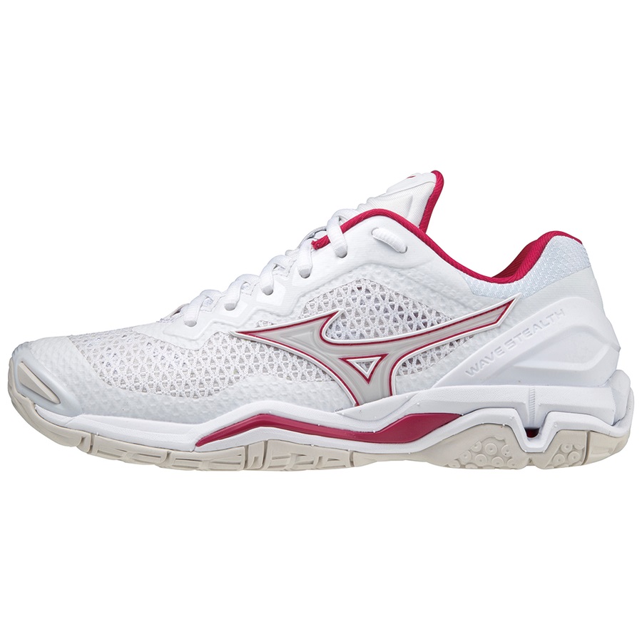 Width / Red Women\'s Mizuno Wave Stealth V Handball Shoes | Philippines-617435