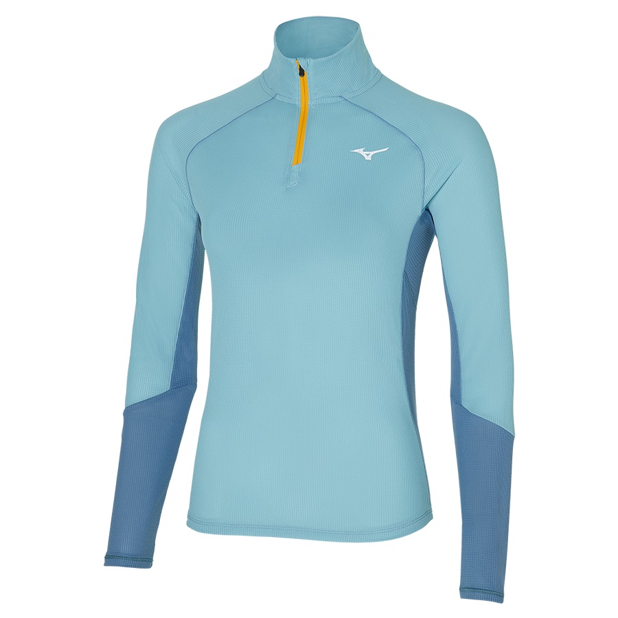 Azure Women's Mizuno Dryaeroflow Ls Tee | Philippines-796041