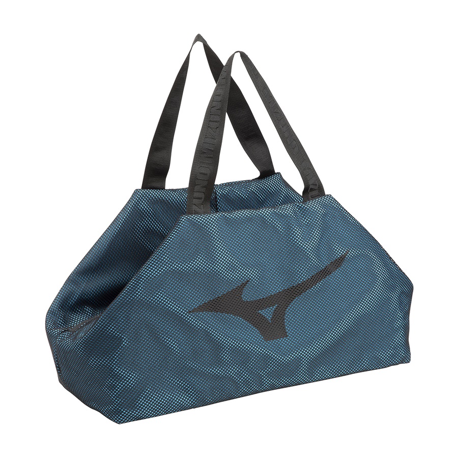 Black / Blue Women's Mizuno Mesh Holdall Bags | Philippines-079325