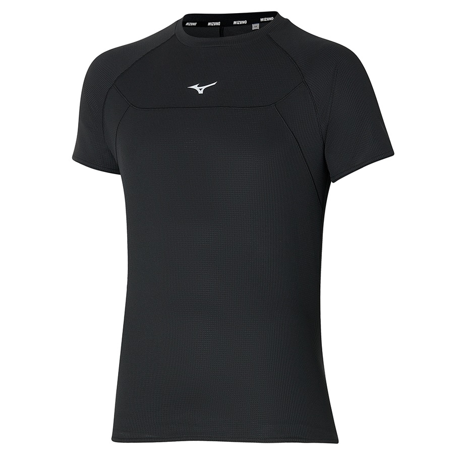 Black Men's Mizuno Dryaeroflow Tee | Philippines-145620