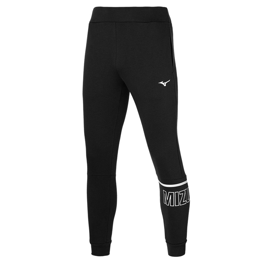 Black Men's Mizuno Mizuno Sweat Pants | Philippines-839156