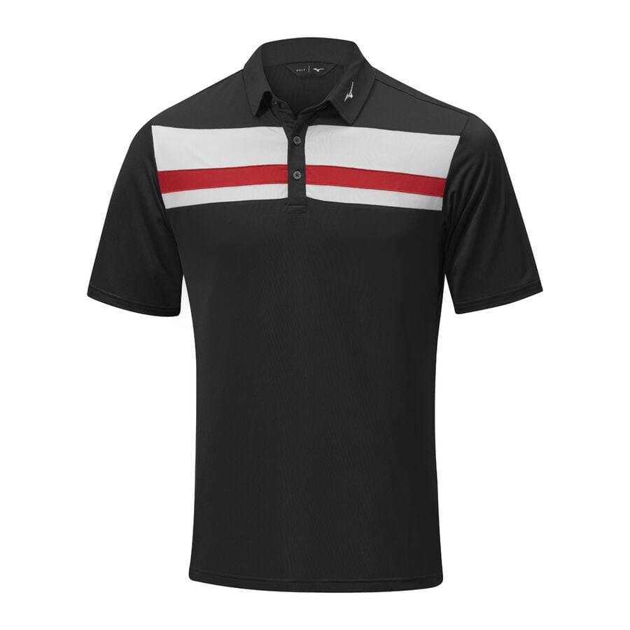 Black Men's Mizuno Quick Dry Citizen Polo Tops | Philippines-439082