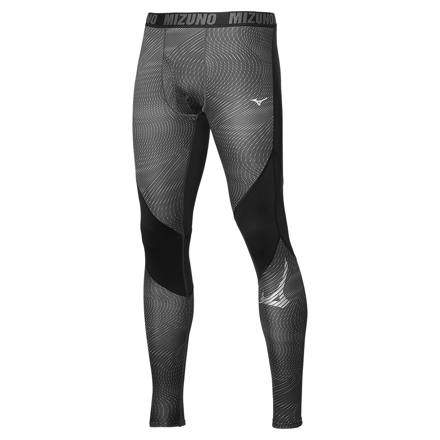 Black Men's Mizuno Virtual Body G3 Long Tights | Philippines-158627