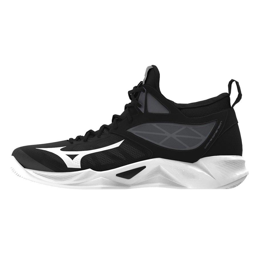 Black Men's Mizuno Wave Dimension Mid Volleyball Shoes | Philippines-491073