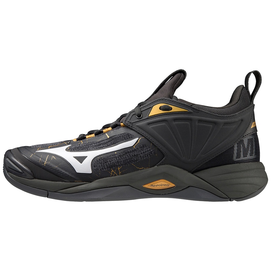 Black Men's Mizuno Wave Momentum 2 Volleyball Shoes | Philippines-250679